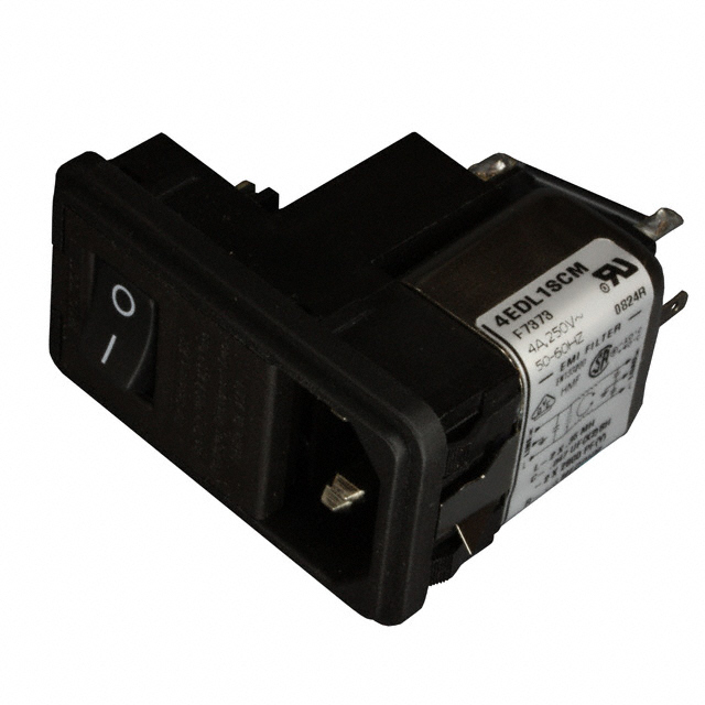 Power Entry Connector Receptacle, Male Blades - Module IEC 320-C14 Panel Mount, Snap-In