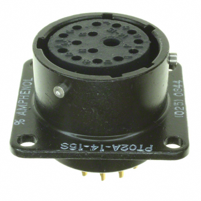 15 Position Circular Connector Receptacle, Female Sockets Solder Cup