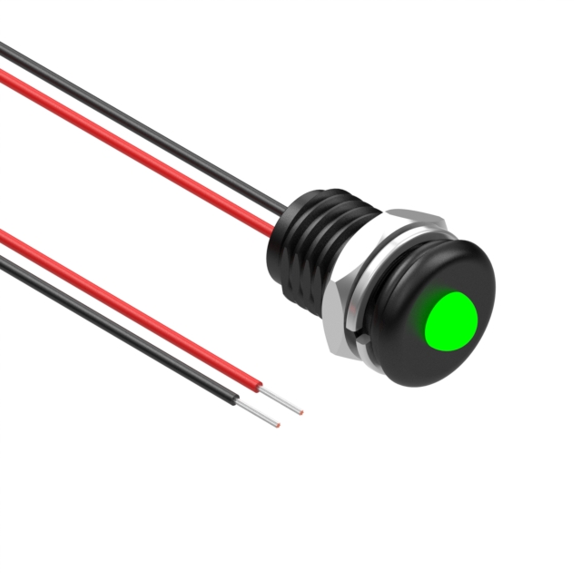 【12-00024】LED PNL IND GREEN IP68 5MM LEADS