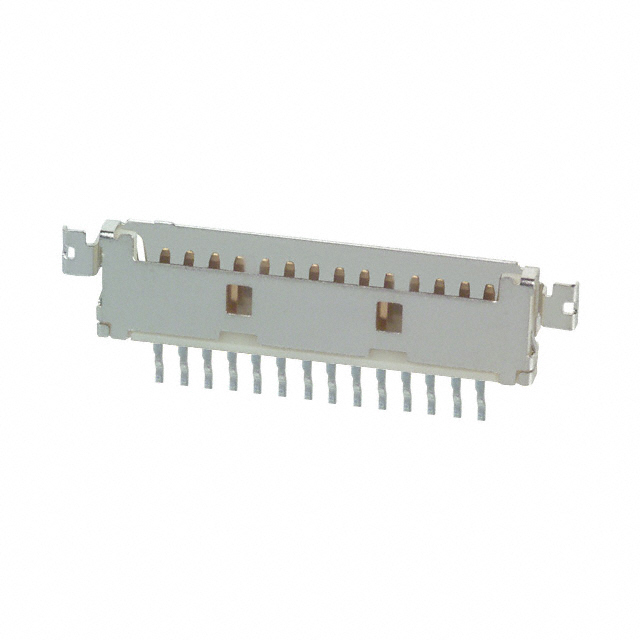 Connector Header Board Edge, Cutout; Surface Mount, Right Angle 14 position 0.039