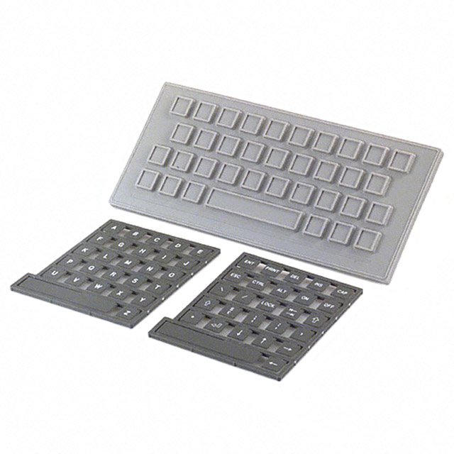 Keypad Switch 36 Rubber Overlay Keys Conductive Rubber Contacts Matrix Output Non-Illuminated 0.05A @ 24VDC