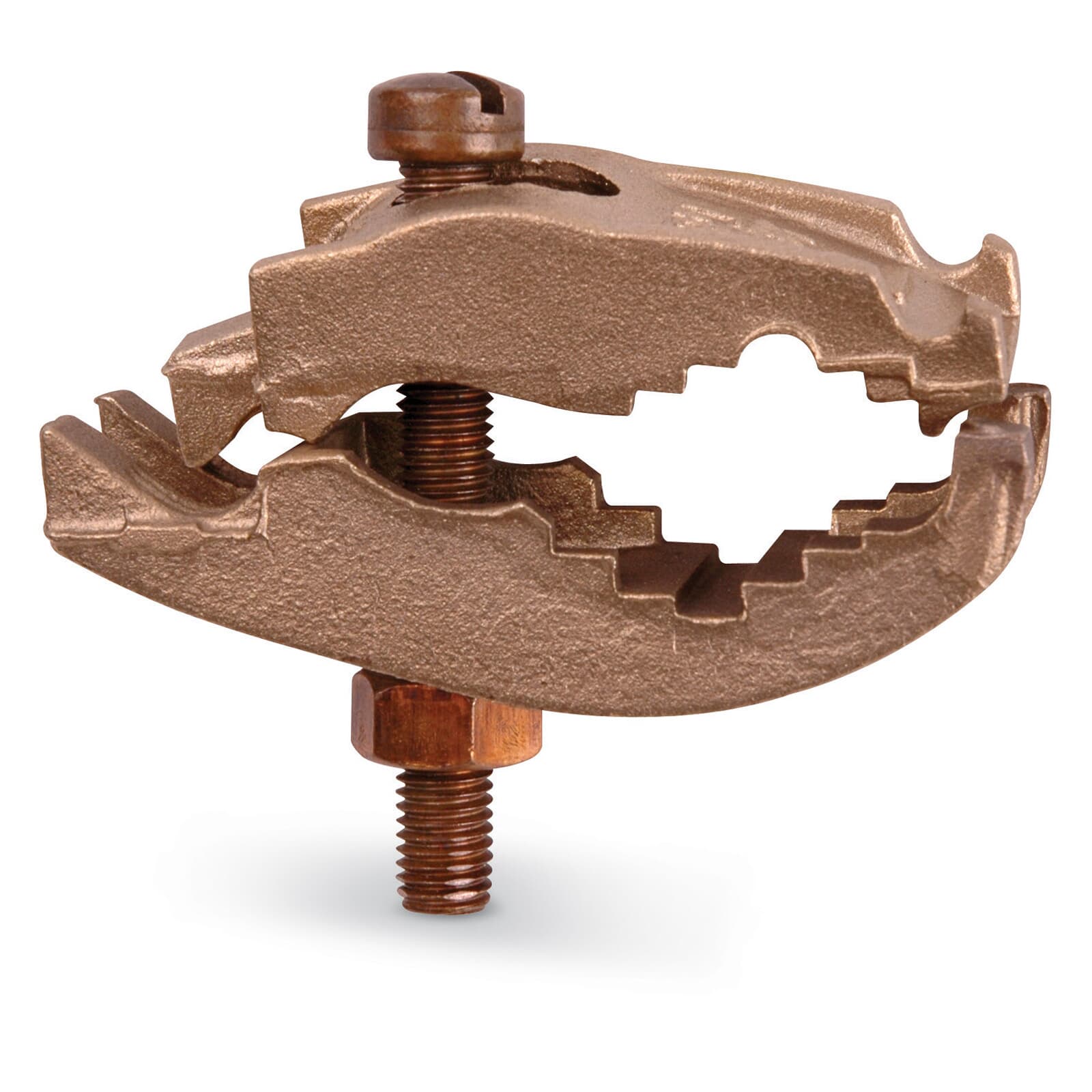 【3846】GRND CLAMP, BRNZ, 1/2-1 ROD SIZE