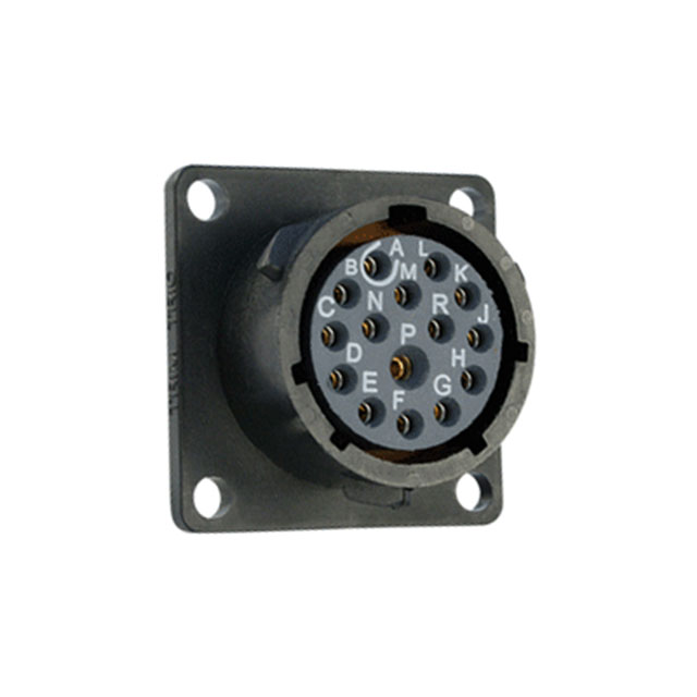 15 Position Circular Connector Receptacle, Female Sockets Solder Cup