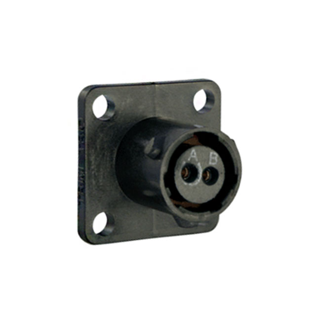 2 Position Circular Connector Receptacle, Female Sockets Solder