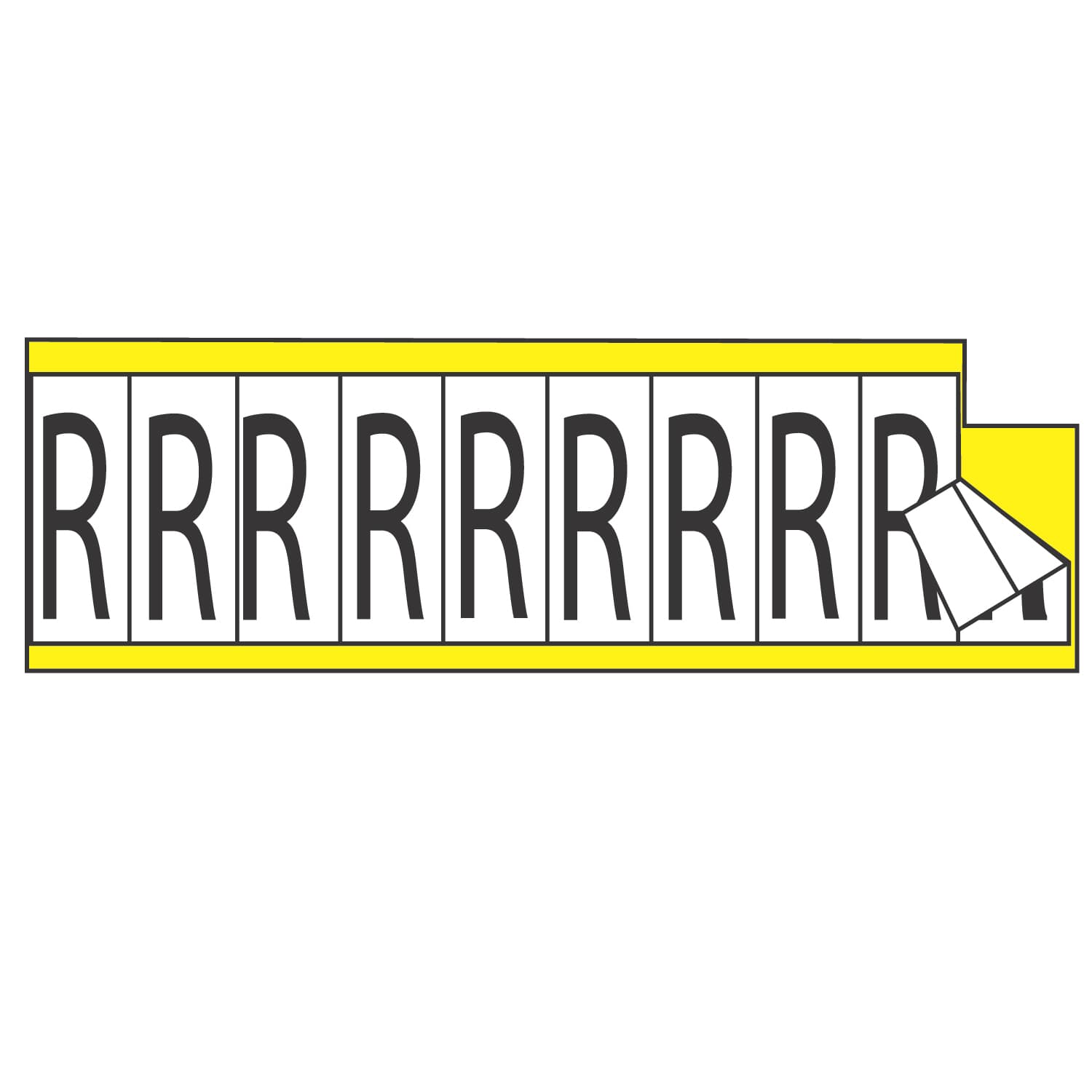 【WCNL200A】V CLOTH IND MARKER CARD A .875X2