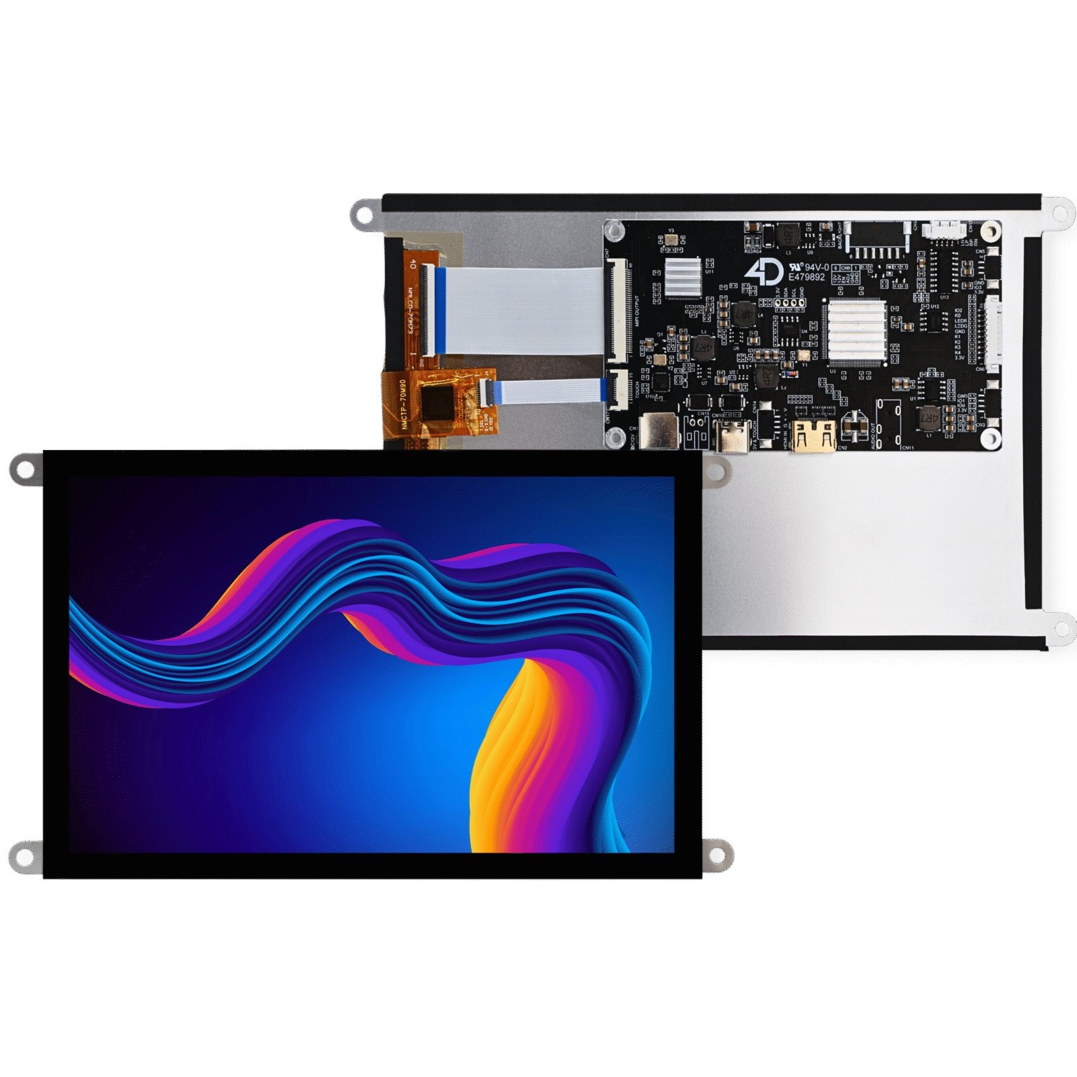 【4DHDMI-70-1280-800-CT-EAR-1000】9.0'' 1280 X 800 500CD/M2 CAPACI