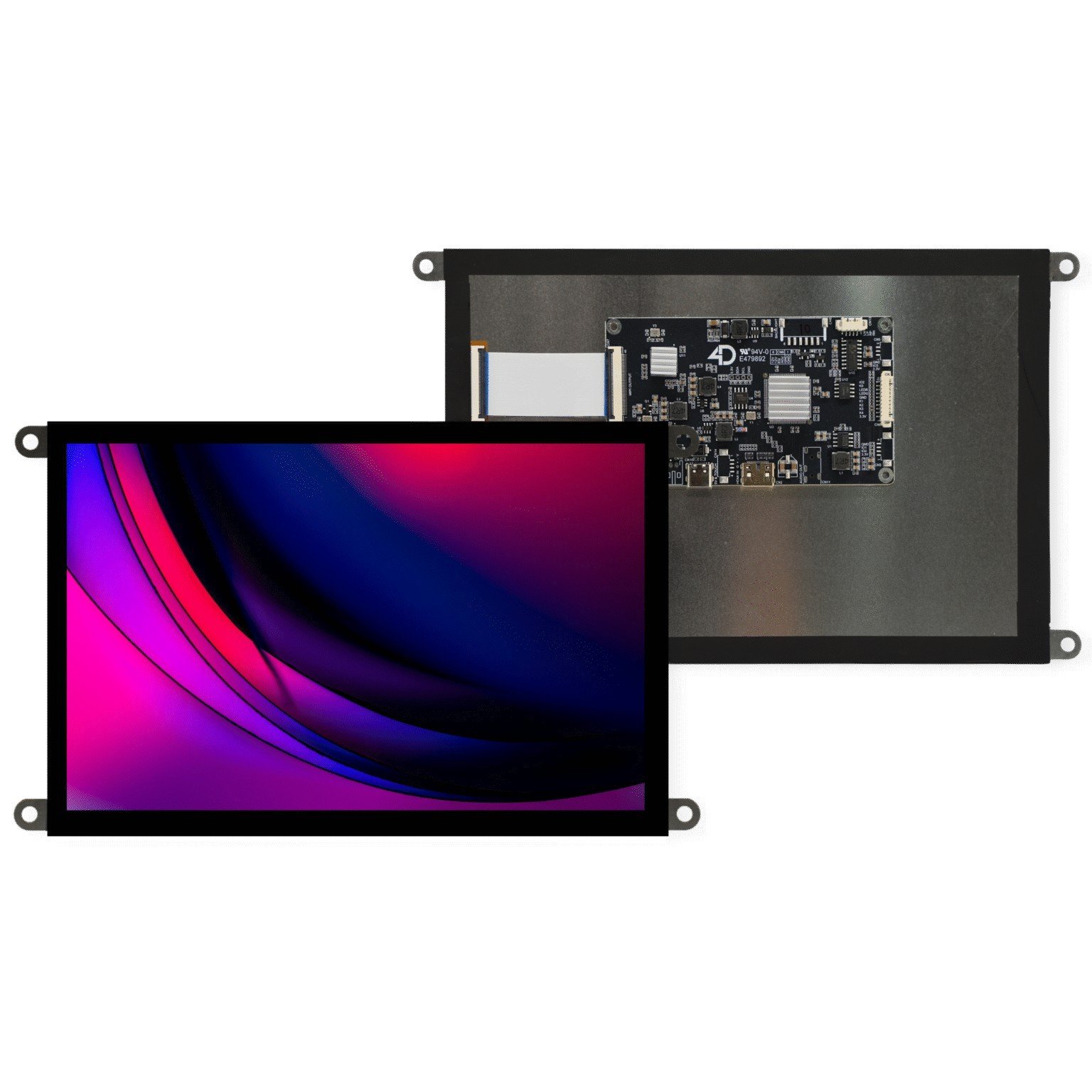 【4DHDMI-80-1280-800-CT-EAR-1000】10.1'' 1024 X 600 500CD/M2 CAPAC