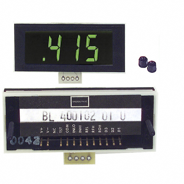 Voltmeter LCD - Green Characters, Backlight Display Panel Mount - Window