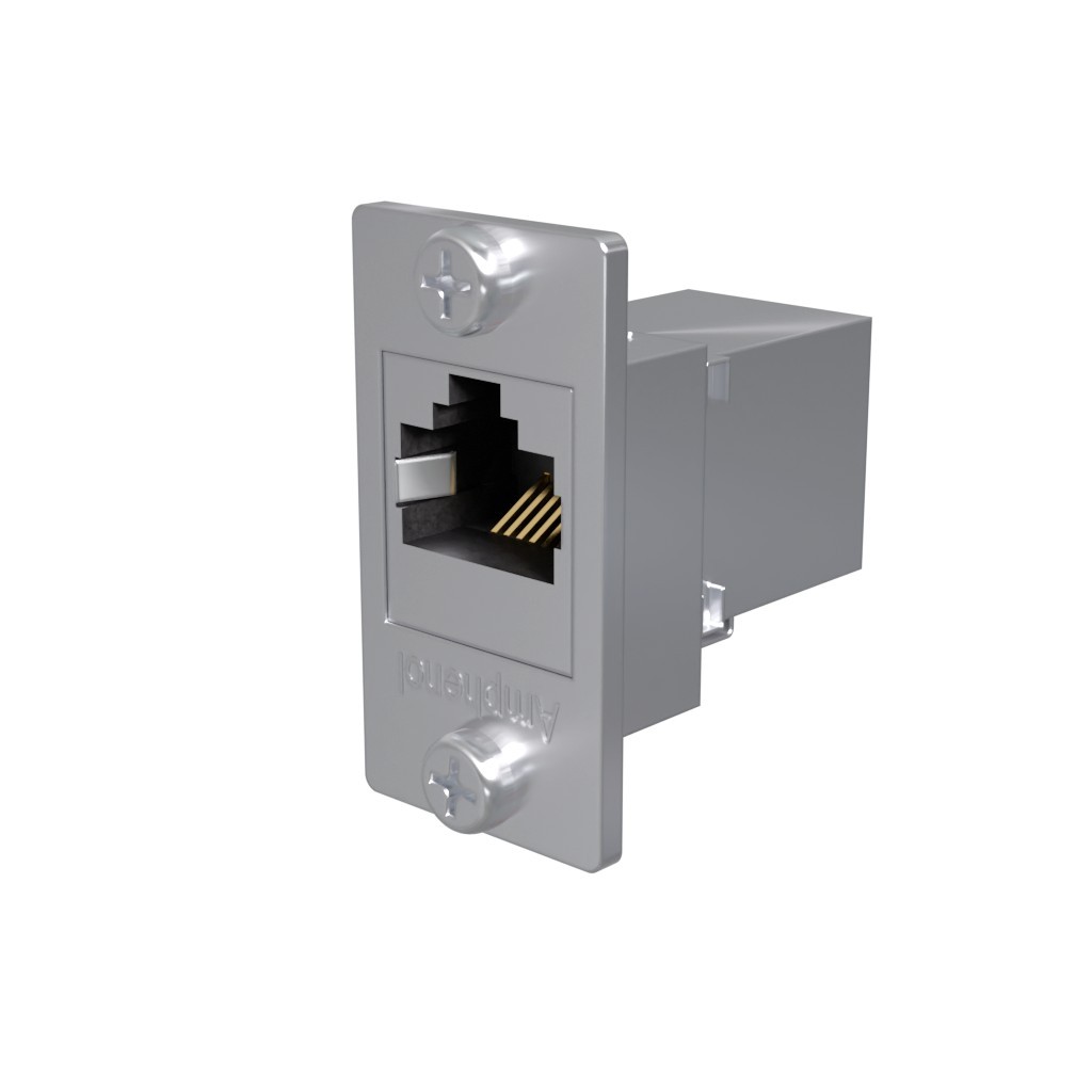 【RJE172881421P】RJ COUPLER - CAT5 WITH WALL FRAM
