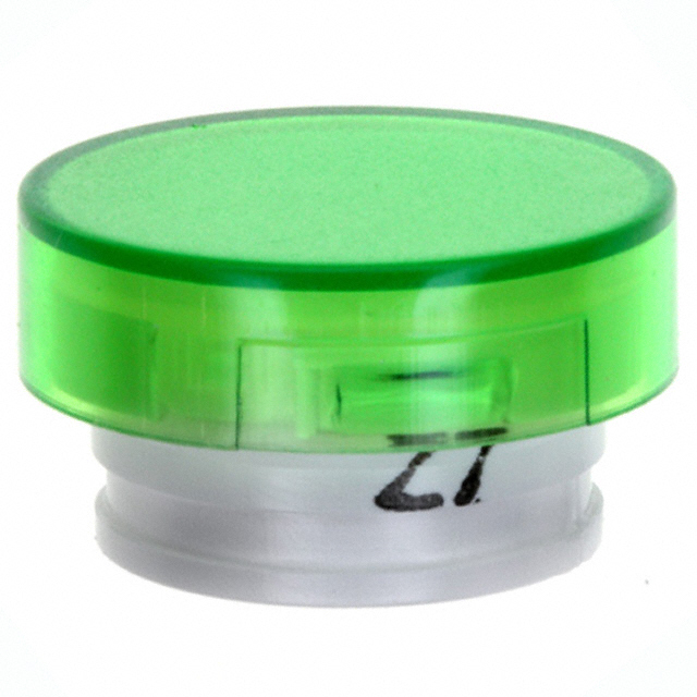 Round Pushbutton Switch Cap Green Snap Fit