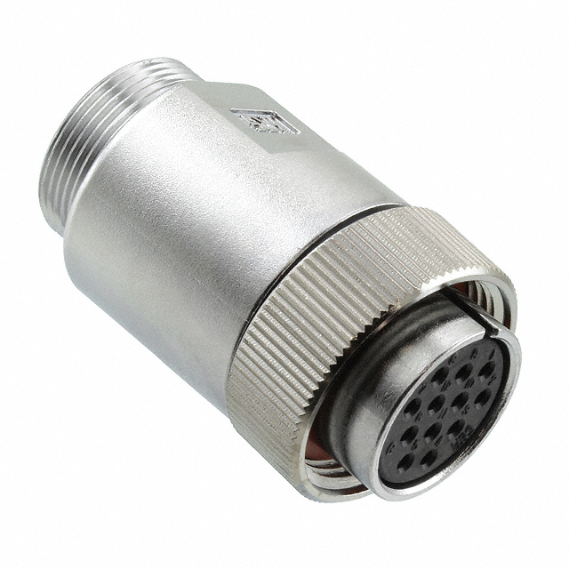 12 Position Circular Connector Plug, Female Sockets Solder Cup
