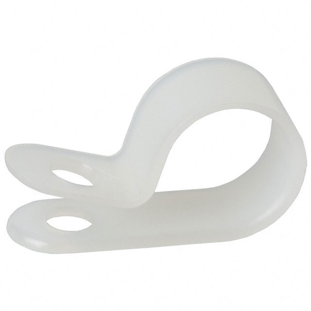 Cable Clamp, P-Type White Fastener 0.500