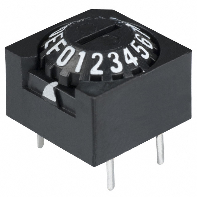 Dip Switch Hexadecimal 16 Position Through Hole Rotary for Tool Actuator 100mA 28VDC