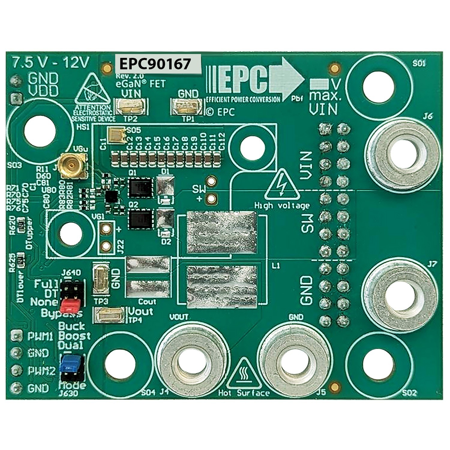 【EPC90167】40 V, 25 A HALF-BRIDGE EVALUATIO
