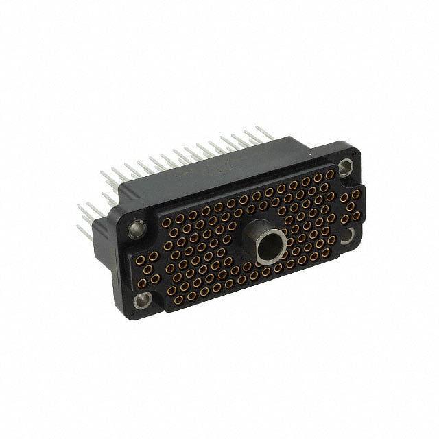 104 Connector Receptacle, Female Sockets Panel Mount Black