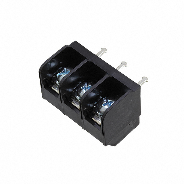 3 Circuit 0.438 (11.12mm) Barrier Block Connector Screws with Captive Plate