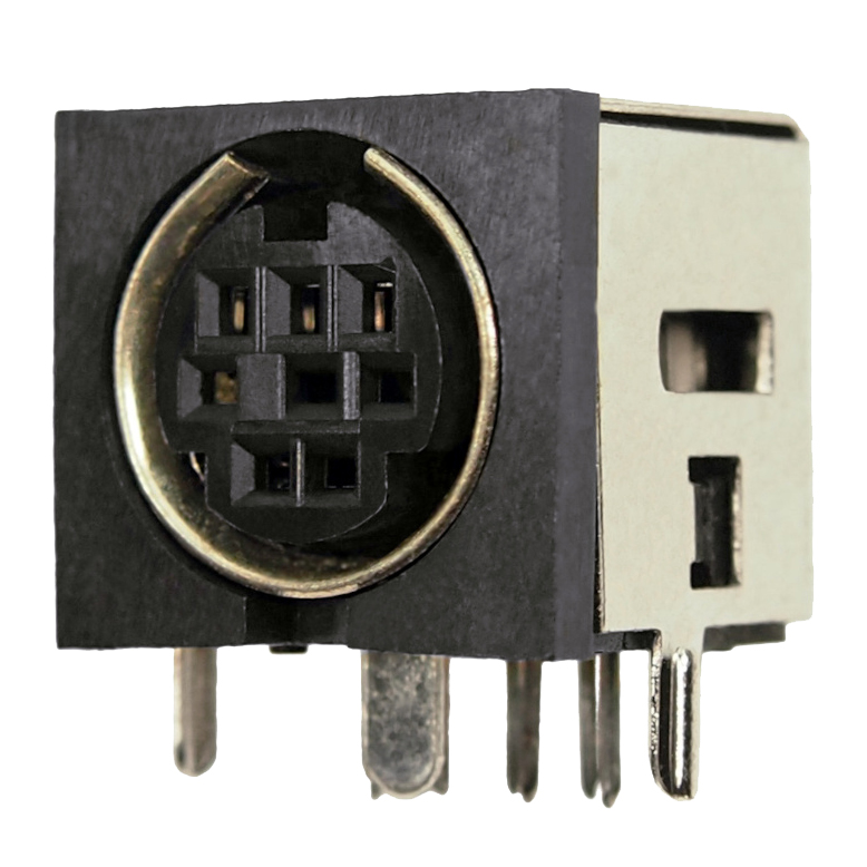 【FC680935】6-POS SCREENED MINI-DIN SOCKET,