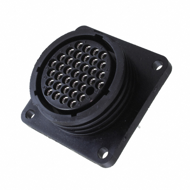 37 Position Circular Connector Receptacle, Female Sockets Solder