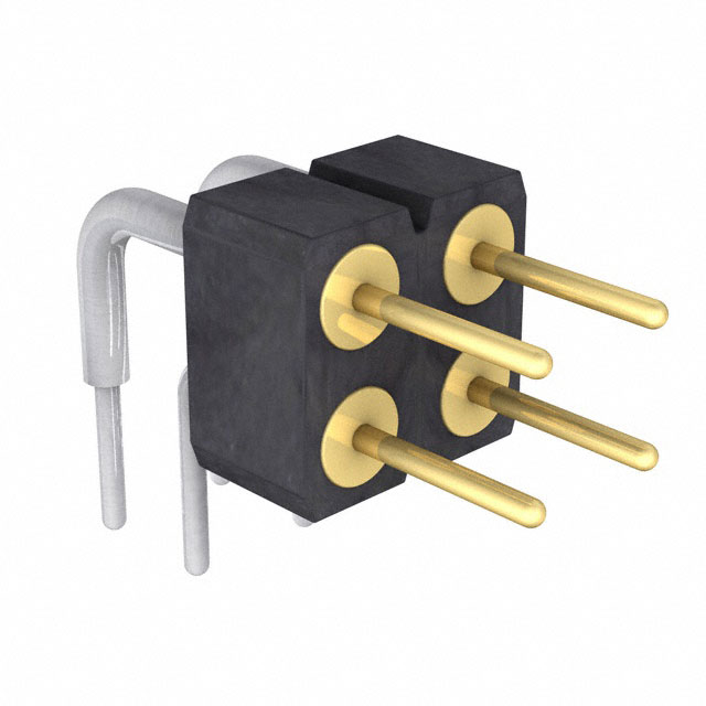 Connector Header Through Hole, Right Angle 4 position 0.100