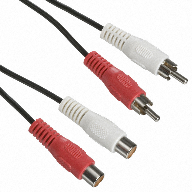 Cable Stereo Phono (RCA) Jack (2) To Phono (RCA) Plug (2) 8.2' (2.50m)