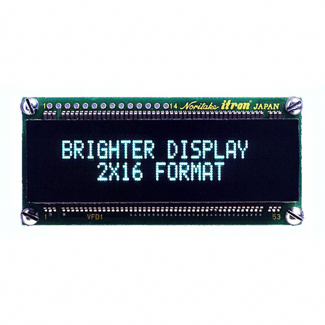 Vacuum Fluorescent Display (VFD) 16 x 2 Character 5V 80.00mm x 36.00mm x 13.00mm
