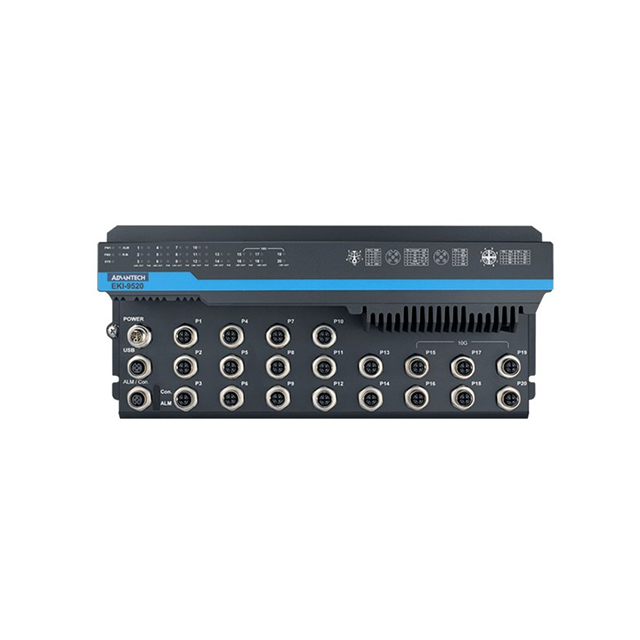 【EKI-9520H-6XPW-A】EN 50155 L2 20-PORT MANAGED ETHE