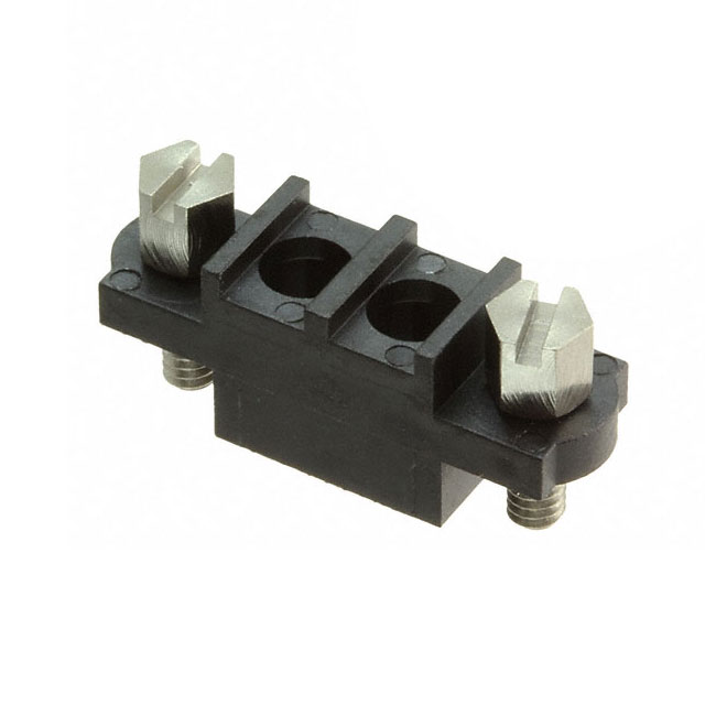 2 Position Rectangular Receptacle Connector Solder Gold 12 AWG