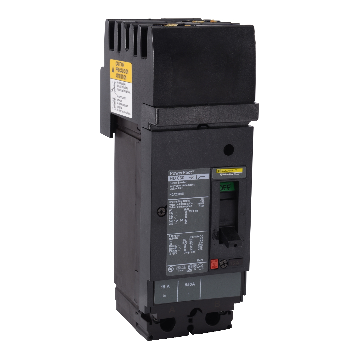 【HDA260351】MOLDED CASE CIRCUIT BREAKER 600V