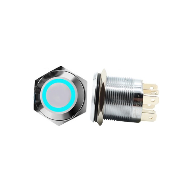 【FPM19-FJ6-S0M4B24】SWITCH-LED SPST 19MM B 24V 20A F