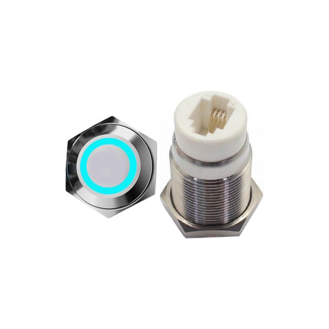 【FPM19-FP1-S0M4B24】SWITCH-LED SPST 19MM B 24V RJ9 S