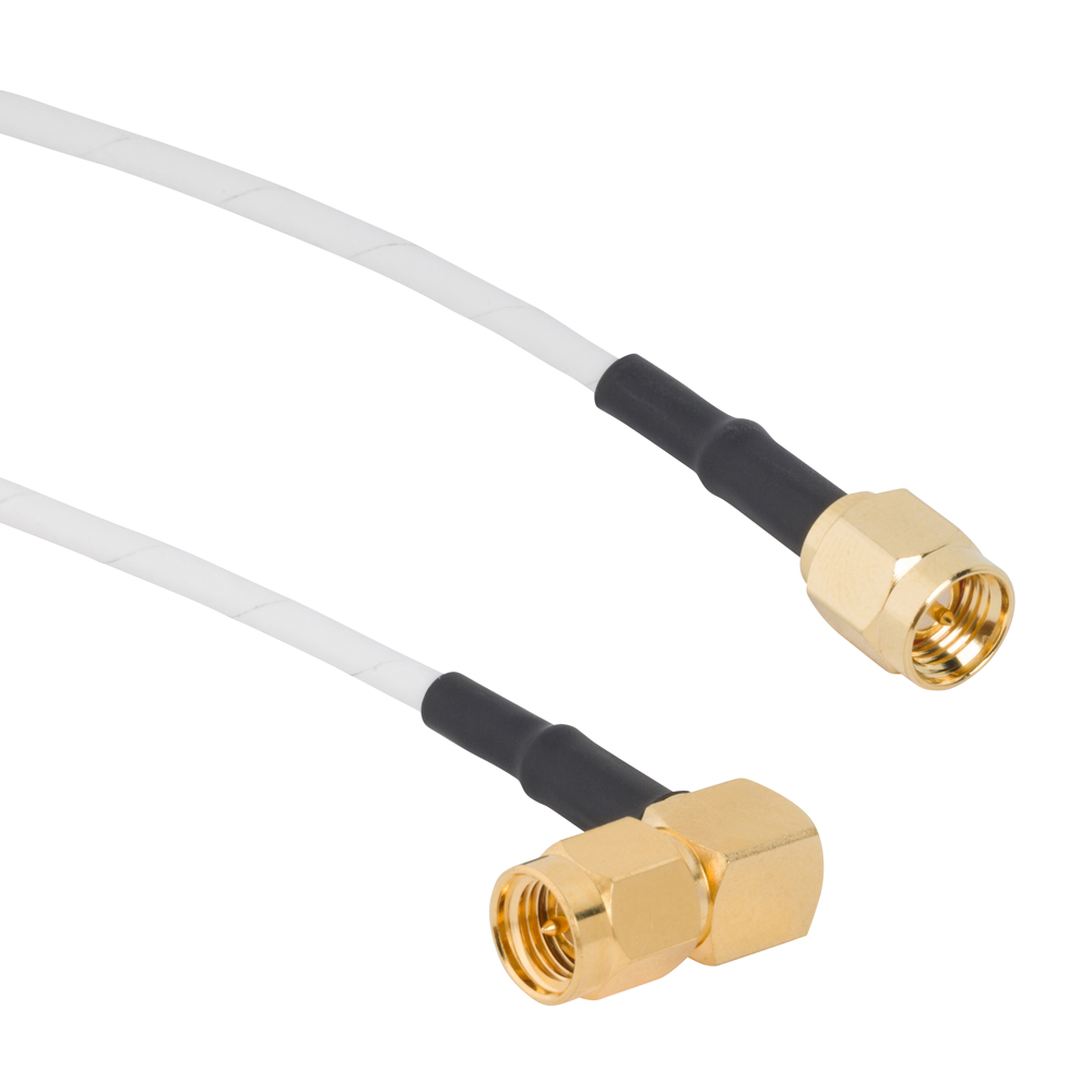 SMA RIGHT ANGLE PLUG TO SMA STRA