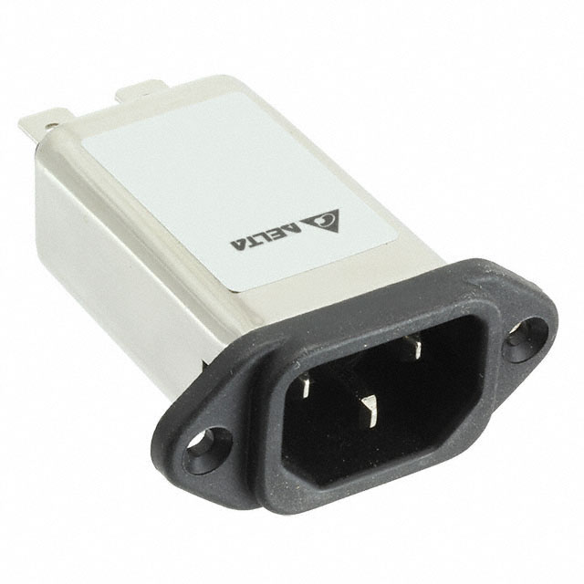 Power Entry Connector Receptacle, Male Blades IEC 320-C14 Panel Mount, Flange