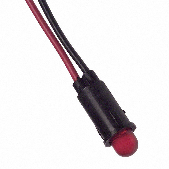LED Panel Indicator Red Diffused 2V 30mA Wire Leads - 4.4 (111.80mm)