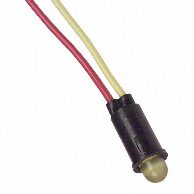 LED Panel Indicator Yellow 1.9V 7mA Wire Leads - 6 (152.40mm)