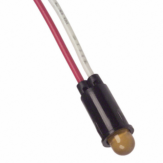 LED Panel Indicator Amber 5V 15mA Wire Leads - 6 (152.40mm)