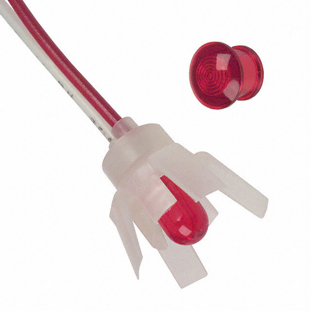 LED Panel Indicator Red 2V 35mA Wire Leads - 4.6 (116.84mm)