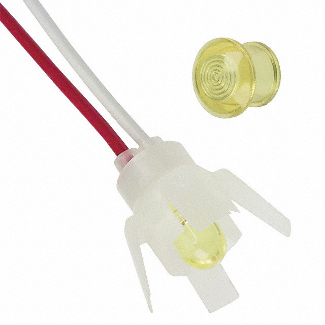 LED Panel Indicator Yellow 2.1V 35mA Wire Leads - 4.6 (116.84mm)