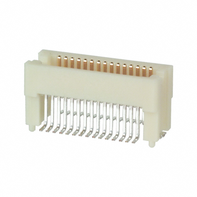 30 Position Connector Header, Outer Shroud Contacts Surface Mount Gold