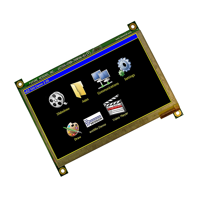 디바이스마트,LED/LCD > LCD 캐릭터/그래픽 > LCD,OLED 그래픽,,UEZGUI-1788-70WVM-BA,7.0" PCAP TOUCH LCD GUI MODULE / Digi-Key Part Number : 622-1066-ND