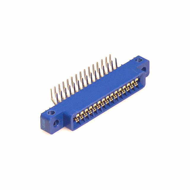 30 Position Female Connector Non Specified - Dual Edge Gold 0.100 (2.54mm) Blue