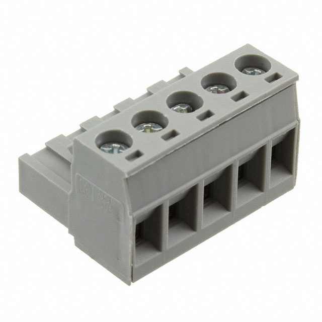 5 Position Terminal Block Plug, Female Sockets 0.200