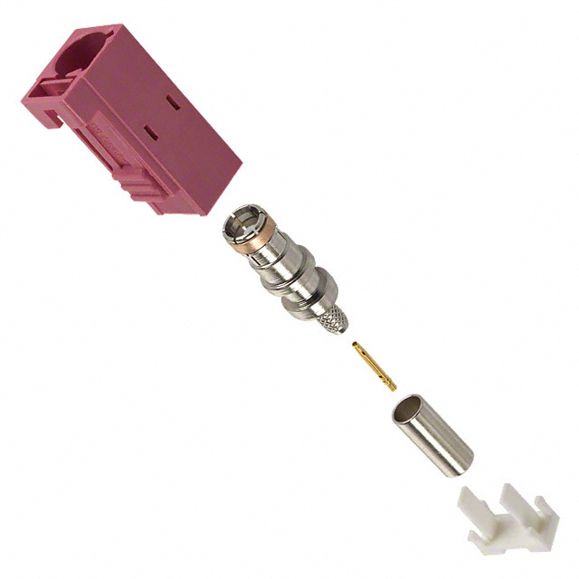 SMB, Fakra Connector Jack, Female Socket 50 Ohms Free Hanging (In-Line) Crimp