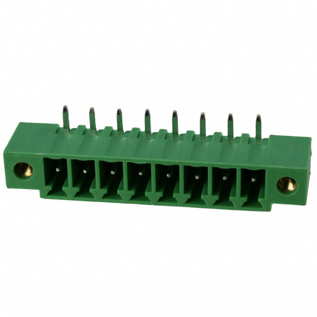 8 Position Terminal Block Header, Male Pins, Shrouded (4 Side) 0.150