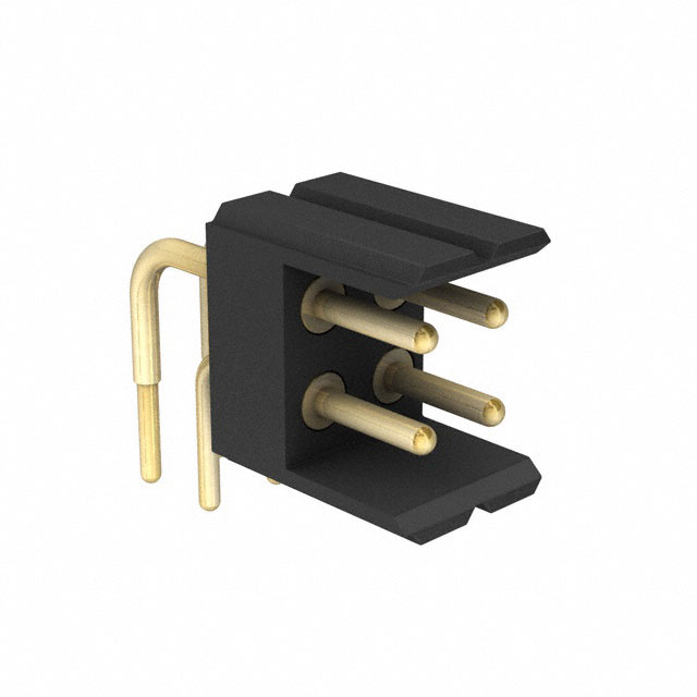 Connector Header Through Hole, Right Angle 4 position 0.100