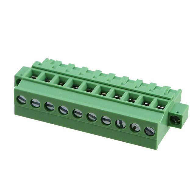 10 Position Terminal Block Plug, Female Sockets 0.200
