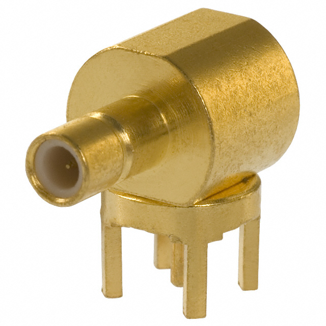 SMB Connector Jack, Male Pin 50 Ohms Through Hole, Right Angle Solder