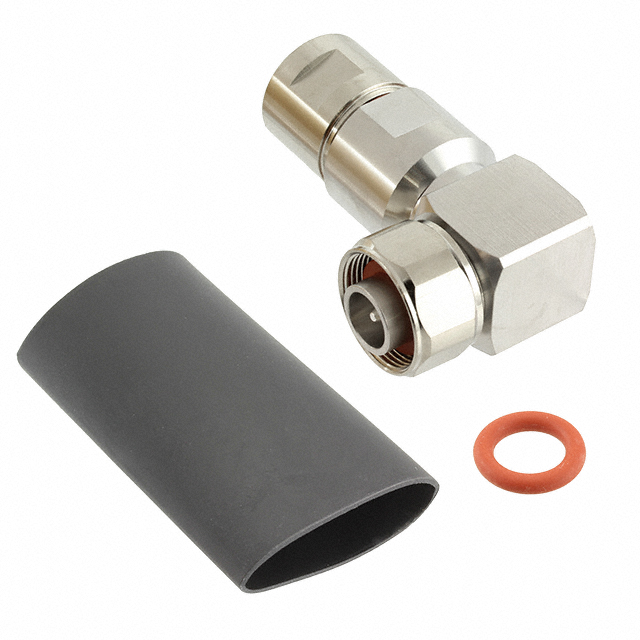 4.1/9.5 Connector Plug, Male Pin 50 Ohms Free Hanging (In-Line), Right Angle Push On