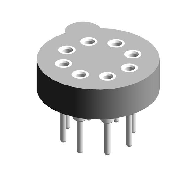 8 (Round) Pos Transistor, TO-5 Socket Gold Through Hole
