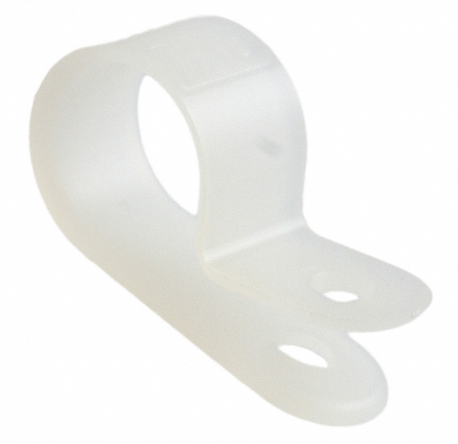 Cable Clamp, P-Type White Fastener 0.437