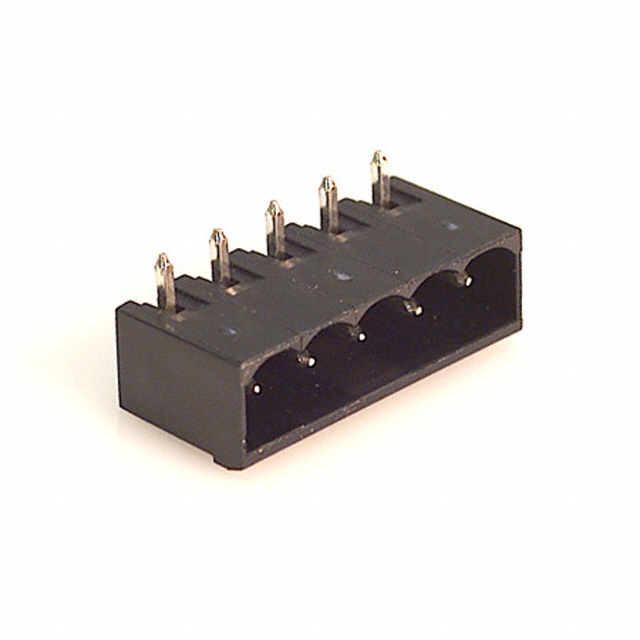5 Position Terminal Block Header, Male Pins, Shrouded (4 Side) 0.197
